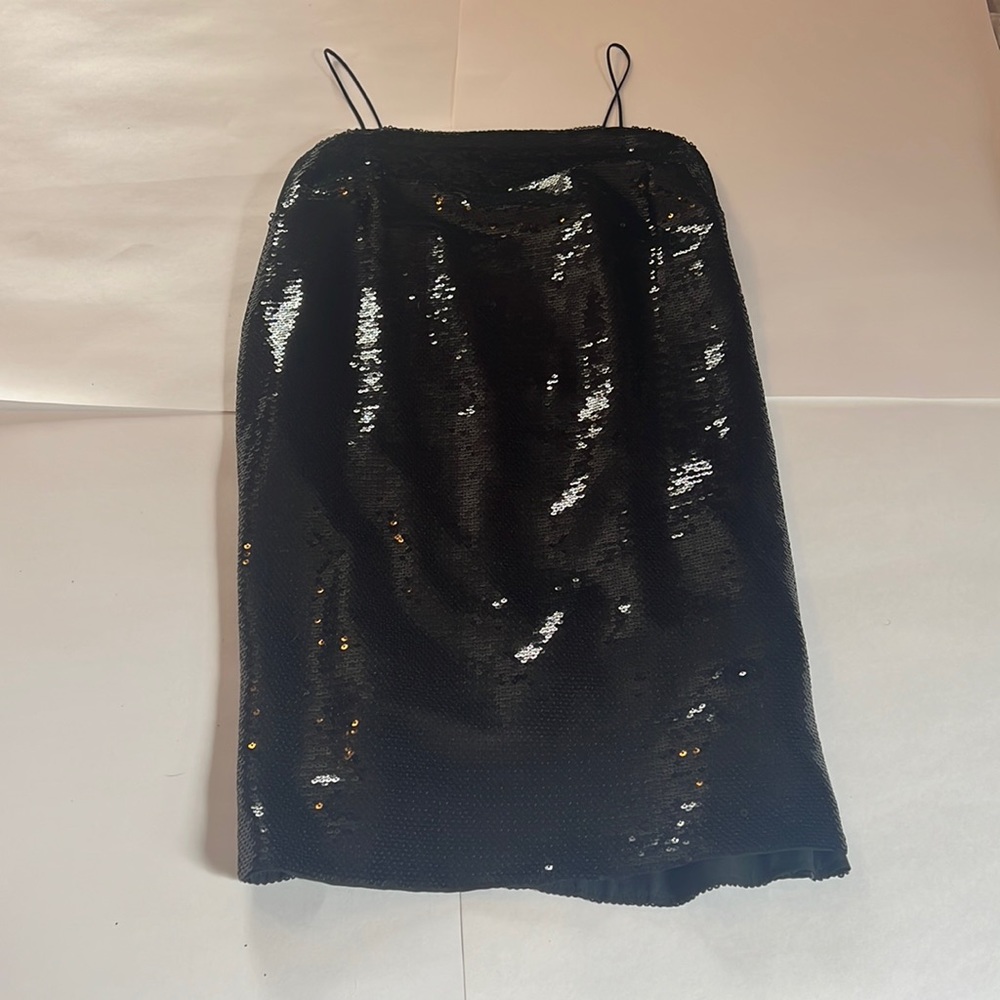 NWT H&M Black Sequin Spaghetti Strap Mini Dress